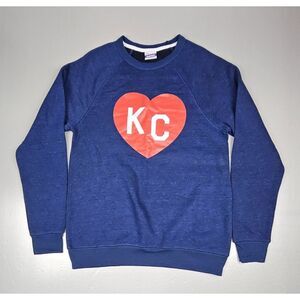 Charlie Hustle KC Crewneck Sweatshirt‎ Adult Size Large. Vintage Heart Grahpic.